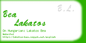 bea lakatos business card